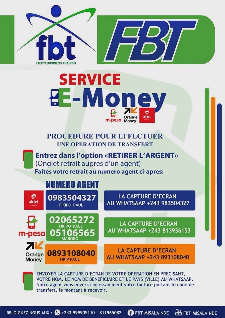 Transferts Mobile Money avec FBT
